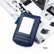 Load image into Gallery viewer, Men's Leather Wallet Credit Card Holder Bag Coin Zipper Pocket RFID Polyurethane