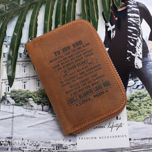 Load image into Gallery viewer, Custom Logo To My Son Rfid Business Card Holder Genuine Leather