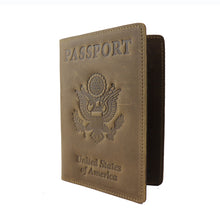 Load image into Gallery viewer, American Emblem RFID Blocking Genuine Leather Passport Genuine Leather