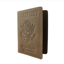 Load image into Gallery viewer, American Emblem RFID Blocking Genuine Leather Passport Genuine Leather