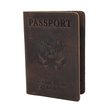 Load image into Gallery viewer, American Emblem RFID Blocking Genuine Leather Passport Genuine Leather