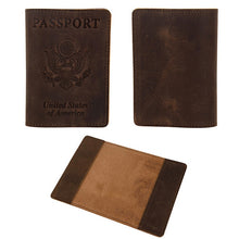 Load image into Gallery viewer, American Emblem RFID Blocking Genuine Leather Passport Genuine Leather