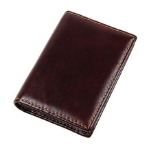 Load image into Gallery viewer, Unisex Vintage Genuine Cow Leather Wallet Business ID Card Holder Pouches RFID