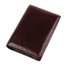 Load image into Gallery viewer, Unisex Vintage Genuine Cow Leather Wallet Business ID Card Holder Pouches RFID