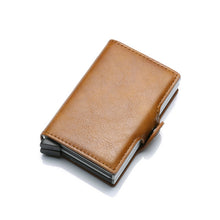 Load image into Gallery viewer, Fashion Metal Card Holder RFID Aluminium Alloy Credit Card Holder Polyurethane