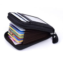 Load image into Gallery viewer, Genuine Leather RFID Blocking Wallet Credit Card Holder
