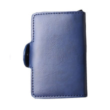 Load image into Gallery viewer, Men Double Aluminum Leather Credit Card Holder RFID Metal Wallet Polyurethane