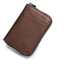 Load image into Gallery viewer, YICHENG Genuine Leather Business RFID mini slim Card Holder Cards Men