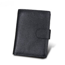 Load image into Gallery viewer, RFID Genuine Leather Men Wallets Coin Pocket Zipper Real Men's Cow Leather Wallet