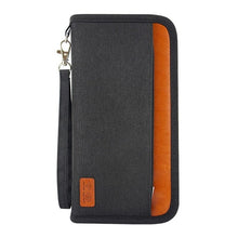 Load image into Gallery viewer, RFID Blocking Travel Bag Wallet Purse Organizer Zipped Passport Polyester