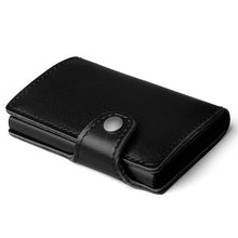 Load image into Gallery viewer, Men 100% cow Genuine Leather Men Aluminum Wallet Pocket ID Card holder RFID