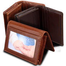 Load image into Gallery viewer, Fashion Men Women Genuine Leather Credit Card Holder Cowhide Business Cards