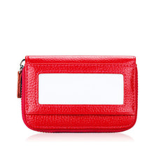 Load image into Gallery viewer, Genuine Leather RFID Blocking Men/Women Zipper Business Credit ID Card Holder