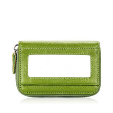 Load image into Gallery viewer, Genuine Leather RFID Blocking Men/Women Zipper Business Credit ID Card Holder