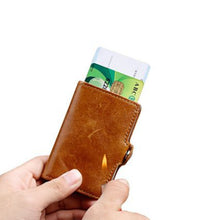 Load image into Gallery viewer, Women Men Blocking Rfid Wallet Genuine Leather Business