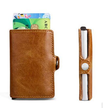 Load image into Gallery viewer, Women Men Blocking Rfid Wallet Genuine Leather Business