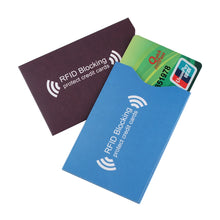 Load image into Gallery viewer, 2/5Pcs RFID Aluminium Blocking Credit Card Holder Safety Anti Thief Bank Card Polyurethane