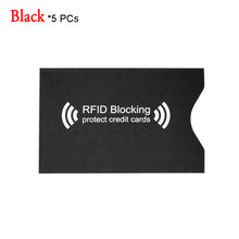 Load image into Gallery viewer, 2/5Pcs RFID Aluminium Blocking Credit Card Holder Safety Anti Thief Bank Card Polyurethane