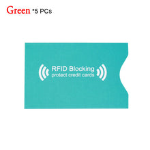 Load image into Gallery viewer, 2/5Pcs RFID Aluminium Blocking Credit Card Holder Safety Anti Thief Bank Card Polyurethane