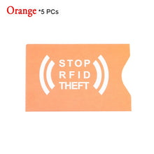 Load image into Gallery viewer, 2/5Pcs RFID Aluminium Blocking Credit Card Holder Safety Anti Thief Bank Card Polyurethane