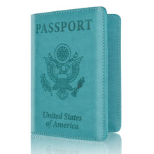 Load image into Gallery viewer, Passport Holder RFID Blocking Wallet for Travel Card Case Organizer Polyester